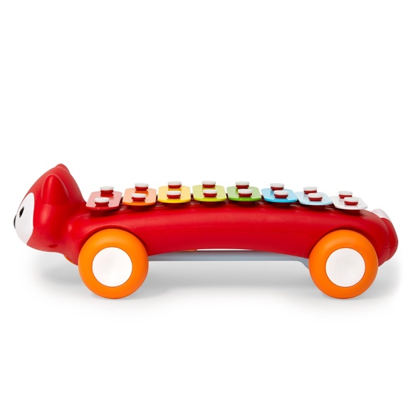 🦊 🎶 EUC Skip Hop Xylophone Fox Pull Toy for Baby/Toddler with Wheels & Baton - Picture 3 of 5